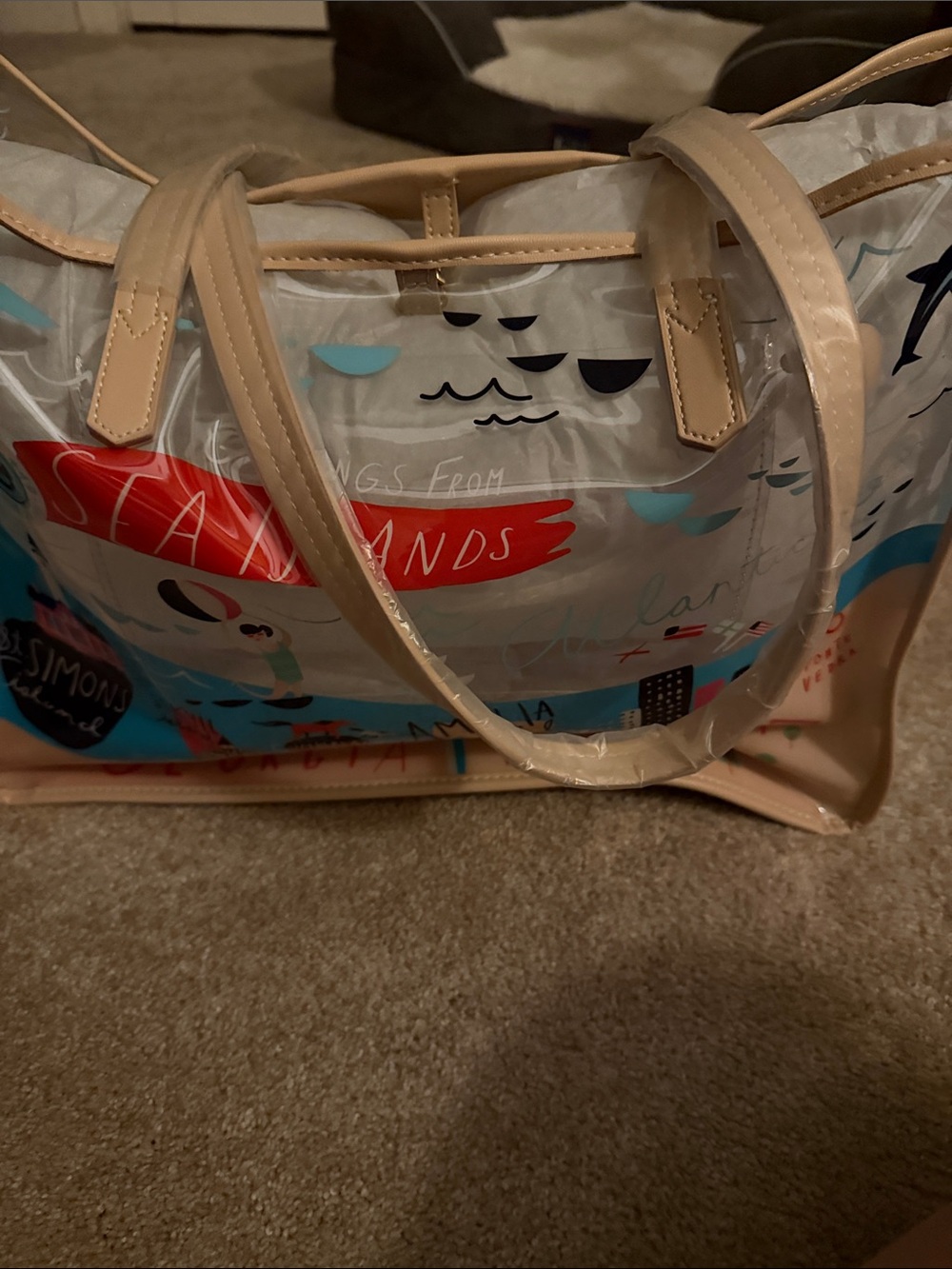 Spartina 449 Sea Islands Clear Beach Tote - Picture 3 of 4